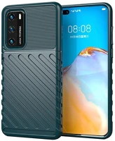 Gigapack GP-97093 szilikon telefonvédő ütésállóság, dombor minta, sötétzöld kép