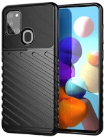 Gigapack GP-97167 Samsung a21s  szilikon telefonvédő ütésállóság, dombor minta, fekete kép