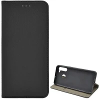 Gigapack GP-97713 Samsung a21  tok álló, bőr hatású flip, rombusz, fekete kép