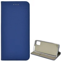 Gigapack GP-97722 Samsung a31  tok álló, bőr hatású flip, rombusz, sötétkék kép