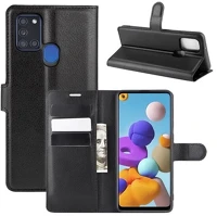 Gigapack GP-98226 Samsung a21s tok álló, bőr hatású flip, prémium, fekete kép