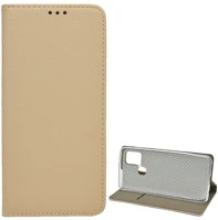 Gigapack GP-98233 Samsung a21s  tok álló, bőr hatású flip, rombusz, arany kép