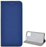 Gigapack GP-98794 Iphone 12 pro max  tok álló, bőr hatású flip, rombusz, sötétkék kép