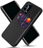 Gigapack GP-99072 Huawei p40 pro 5g  műanyag telefonvédő ütésállóság, bőr hatású hátlap, fekete kép