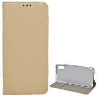 Gigapack GP-99359 Redmi 9a  tok álló, bőr hatású flip, rombusz, arany kép