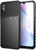 Gigapack GP-99926 Redmi 9a  szilikon telefonvédő ütésállóság, dombor minta, fekete kép