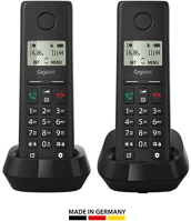 Gigaset L36852-H3106-S201 Dect telefon, pure 200 duo, fekete kép