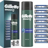 Gillette 7702018610402 Mach3 borotvabetét 8db + borotvagél 200ml kép