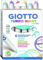 Giotto 07.02110 Filctoll  turbo giant pasztell vastag 7,5mm akasztható 6 darabos kép