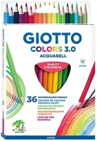 Giotto 07.02119 Színes ceruza  colors 3.0 aquarell  háromszögletű 36 darabos kép