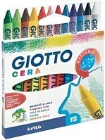 Giotto 15.00401 Zsírkréta  cera kerek hegyezett 12 színű kép