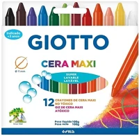 Giotto 15.16630 Zsírkréta  cera maxi kerek hegyezett 12 színű kép