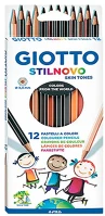 Giotto 2574 00 Színes ceruza  stilnovo hatszögletű 12 db/készlet bőr tónusú színek kép