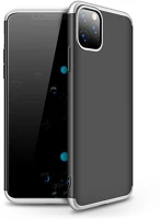 Gkk GK0558 Apple iphone 11 pro hátlap -  360 full protection 3in1 - fekete/ezüst kép