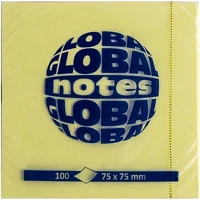 Global notes 03.00518 Öntapadós jegyzettömb  3654-01 75x75mm sárga 100 lap kép