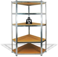 Globiz 10846 5 polcos fém állvány, 180x90x30 cm kép