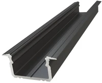 Glp AL12-GLG2-LB-2020 Gla-glau  süllyesztett fekete led profil kép