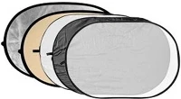 Godox 6952344205570 5-in-1 soft gold, silver, black, white, transparent reflector disc - 150x200cm (rft-07) kép