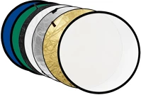 Godox 6952344205594 7-in-1 reflector gold, silver, black, white, transparent, blue, green - 80cm kép