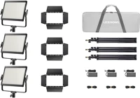 Godox LP600BI K3 BLACK Litemons bi color led light panel 3 light kit kép