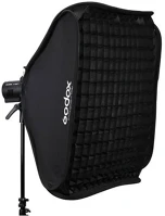 Godox SGGV8080 S2-type bracket bowens + softbox 80x80cm + grid kép