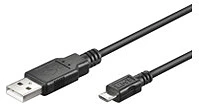 Goobay 180, 1.8M Usb-a 2.0 -> usb-b 2.0 micro m/m adatkábel 1.8m fekete kép