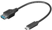 Goobay 67894 Usb 3.0 type-c m - usb f adapterkábel 0.2m fekete kép