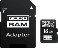 Goodram M1AA-0160R12 GOODRAM 16GB SD micro (SDHC Class 10 UHS-I) (M1AA-0160R12) memória kártya adapterrel kép