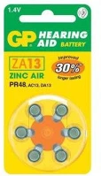 Gp 7000ZD, PR48 cink-levegő hallókészülék elem 6db/bliszter kép