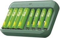 Gp E822 + 4×AA 1300 MAH + 4×AAA 650 MAH Akkumulátor töltő charge & save e822 + 4×aa 1300 mah + 4×aaa 650 mah kép