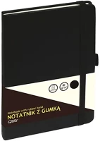 Grand 01.00603 Jegyzetfüzet kockás  a/5 80 lapos gumis puhafedeles fekete kép