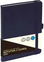 Grand 01.00605 Jegyzetfüzet kockás  a/5 80 lapos gumis puhafedeles sötétkék kép