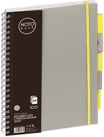 Grand 01.01709 Spirálfüzet kockás  a/4 100 lapos regiszteres szürke kép