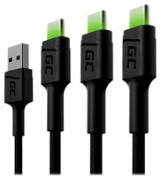 Green cell KABGCSET02 Usb kábel 1,2 m usb a usb c fekete kép