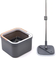 Greenhomeware ALDLV-F04 Spin mop forgófejes felmosószett lapos moppal (vödör + nyél + facsaró + 2 mop) kép