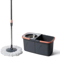 Greenhomeware H65LV-A03 Spin mop forgófejes felmosószett (vödör + nyél + acél facsaró + 2 mop) kép