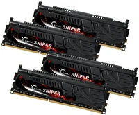 G.skill F3-2400C11Q-32GSR 32gb ddr3 2400mhz kit(4x8gb) sniper black kép