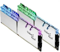 G.skill F4-4000C18D-32GTRS 32gb ddr4 4000mhz kit(2x16gb) trident z royal silver kép