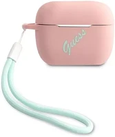 Guess 105099 Silicone vintage apple airpods pro tok, rózsaszín tok, zöld kép