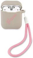 Guess 1/2 TOK, SZÜRKE-RÓZSASZÍN Silicone vintage apple airpods 1/2 tok, szürke-rózsaszín kép