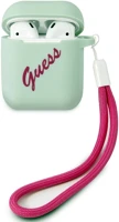 Guess BA3700740495476 Vintage airpods 1/2 tartó - kékeszöld szilikon tok kép