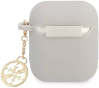 Guess GUA2LSC4EG 4g charms silicone apple airpods tok, szürke kép