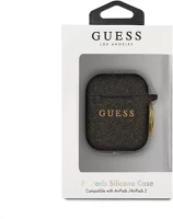 Guess GUACCSILGLBK Silicone apple airpods 1/2 tok, fekete kép