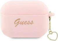 Guess GUAP2LSCHSP Silicone charm heart apple airpods pro 2 tok , rózsaszín kép