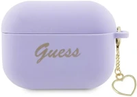 Guess GUAP2LSCHSU Silicone charm heart apple airpods pro 2 tok , lila kép
