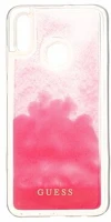 Guess GUHCHPS19GLTPI Huawei psmart sötétben világító átlátszó pink homok tok kép
