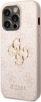 Guess GUHCP15L4GMGPI 4g big metal logo apple iphone 15 pro hátlap tok, rózsaszín kép