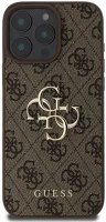 Guess GUHCP16X4GMGBR Pu 4g metal logo apple iphone 16 pro max hátlap tok, barna kép