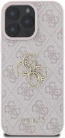 Guess GUHCP16X4GMGPI Pu 4g metal logo apple iphone 16 pro max hátlap tok, rózsaszín kép