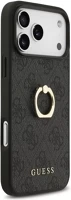 Guess GUHCP17X4GMRGR 4g ring stand apple iphone 17 pro max tok, gyűrű alakú tartóval, fekete kép